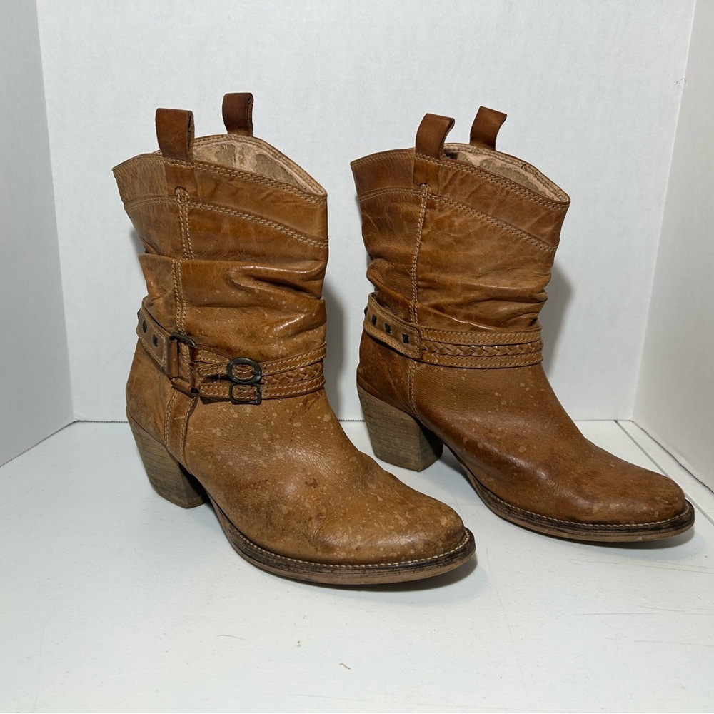 Steve Madden Brown Leather Heeled Boots